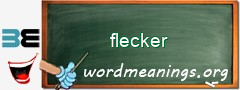 WordMeaning blackboard for flecker